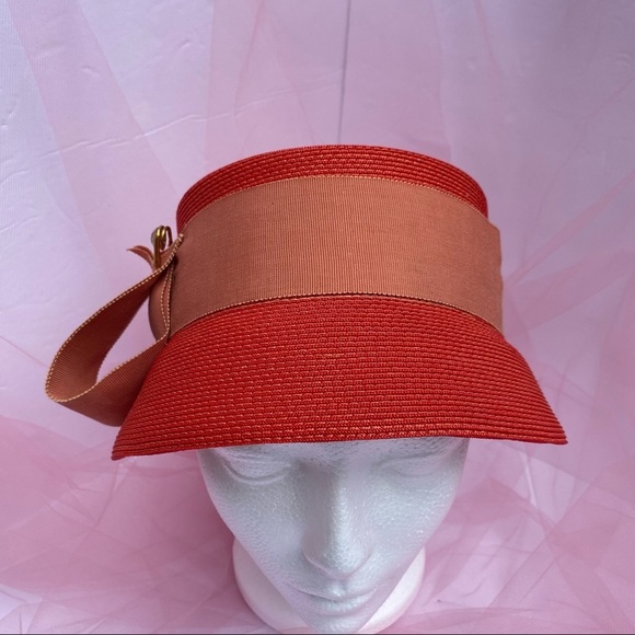 Vintage Orange Bucket Cloche Hat - Picture 3 of 9